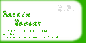 martin mocsar business card